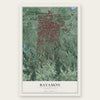 Bayamón, Puerto Rico map print, the full design