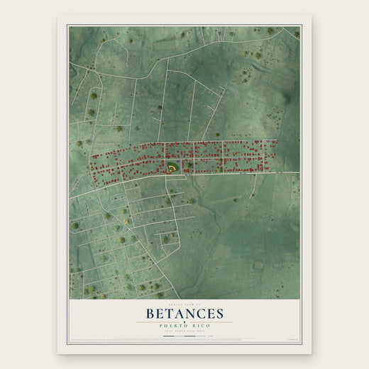 Betances, Puerto Rico map print, the full design