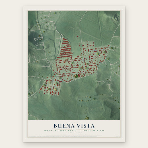 Buena Vista, Humacao Municipio, Puerto Rico map print, the full design