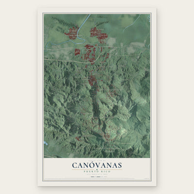 Canóvanas, Puerto Rico map print, the full design