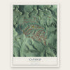 Cayuco, Puerto Rico map print, the full design