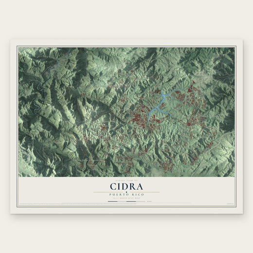 Cidra, Puerto Rico map print, the full design
