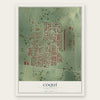Coquí, Puerto Rico map print, the full design