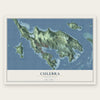 Culebra, Puerto Rico map print, the full design