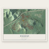Daguao, Puerto Rico map print, the full design