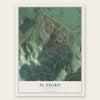 El Negro, Puerto Rico map print, the full design