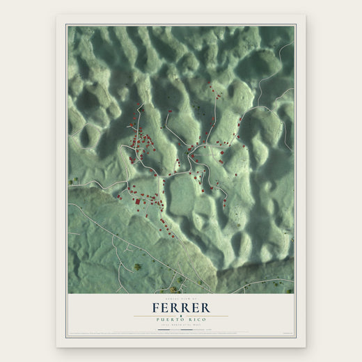Ferrer, Puerto Rico map print, the full design