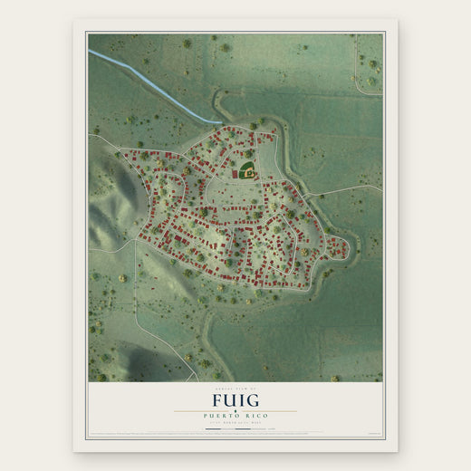 Fuig, Puerto Rico map print, the full design