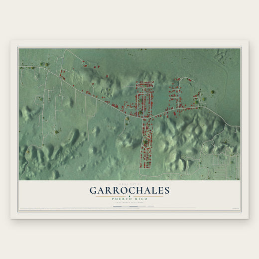 Garrochales, Puerto Rico map print, the full design