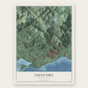 Guayama, Puerto Rico map print, the full design