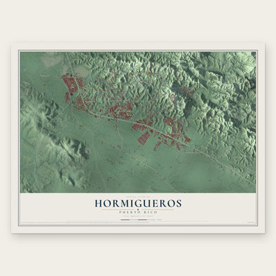 Hormigueros, Puerto Rico map print, the full design