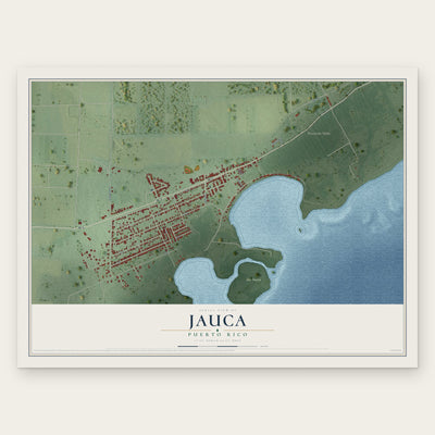 Jauca, Puerto Rico map print, the full design
