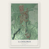 La Dolores, Puerto Rico map print, the full design