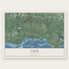 Lajas, Puerto Rico map print, the full design