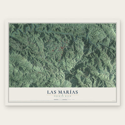 Las Marías, Puerto Rico map print, the full design