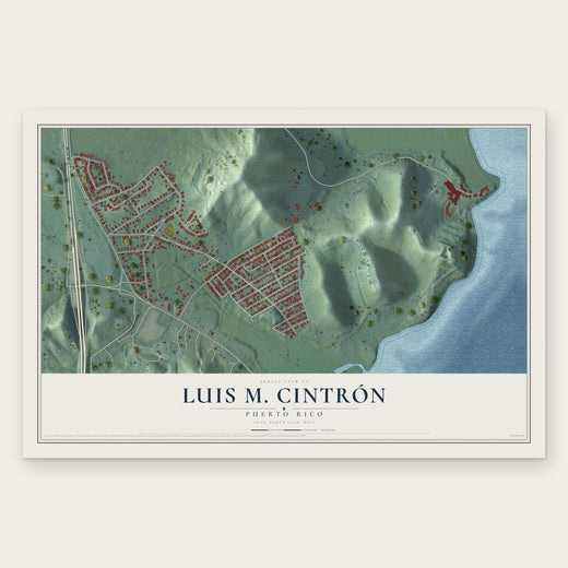 Luis M. Cintrón, Puerto Rico map print, the full design
