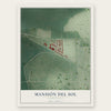 Mansión del Sol, Puerto Rico map print, the full design