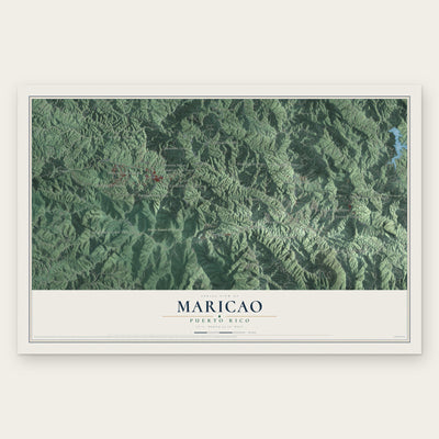 Maricao, Puerto Rico map print, the full design