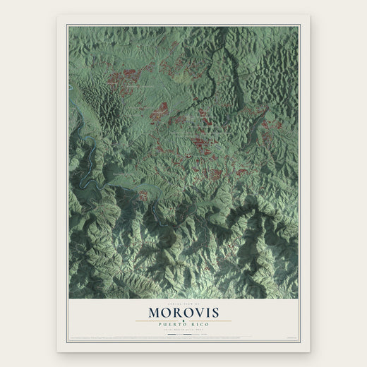Morovis, Puerto Rico map print, the full design