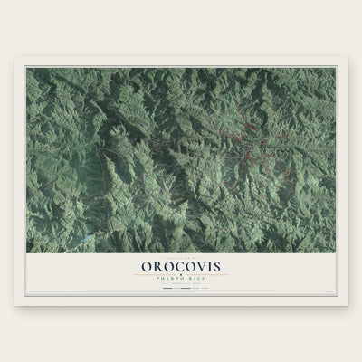 Orocovis, Puerto Rico map print, the full design
