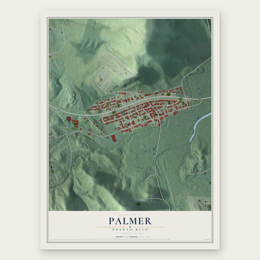 Palmer, Puerto Rico map print, the full design