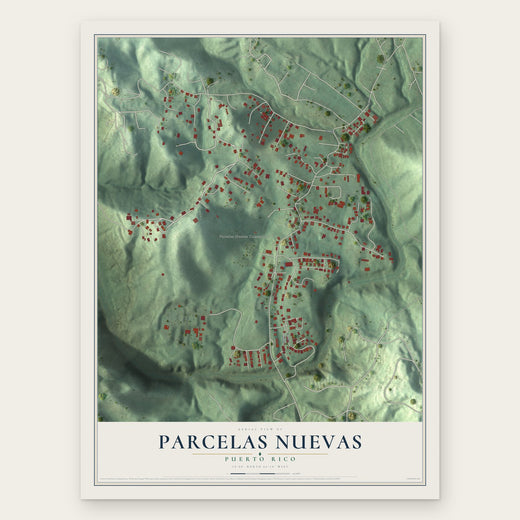 Parcelas Nuevas, Puerto Rico map print, the full design