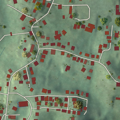 Close-up of the map of Parcelas Nuevas, Puerto Rico print showing street and building detail