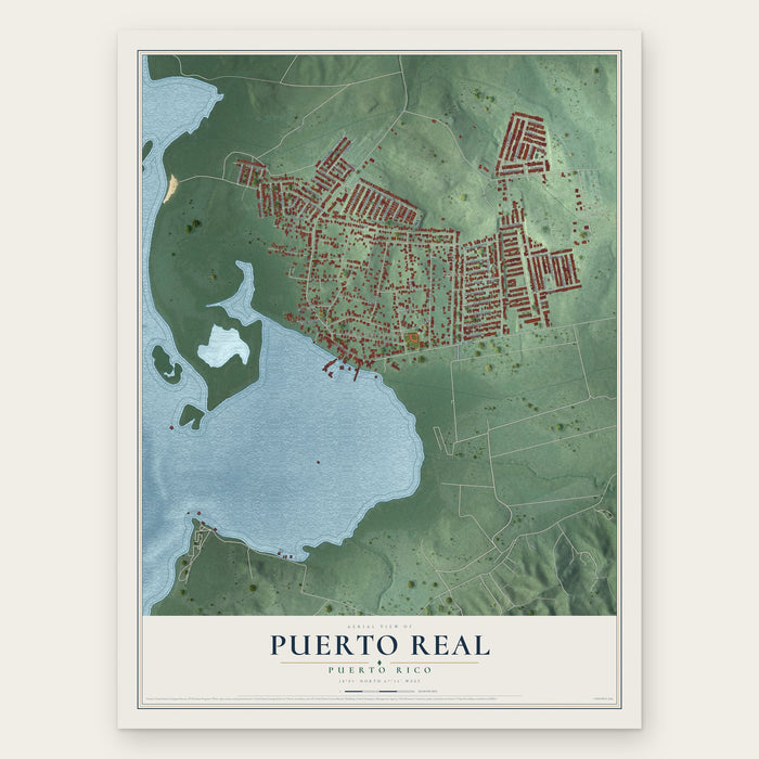 Puerto Real, Puerto Rico Map Art – KNOWOL