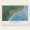 Punta Santiago, Puerto Rico map print, the full design
