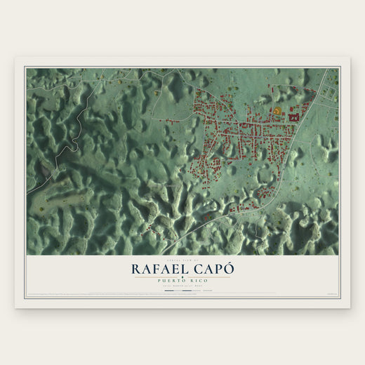 Rafael Capó, Puerto Rico map print, the full design