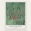 Rafael González, Puerto Rico map print, the full design