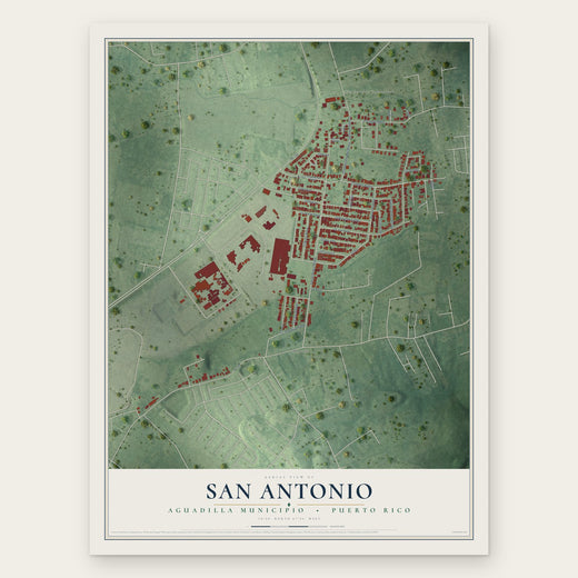 San Antonio, Aguadilla Municipio, Puerto Rico map print, the full design