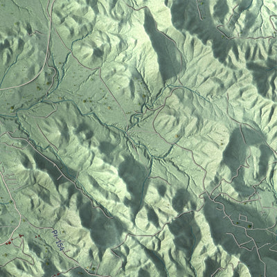 Close-up of the map of Santa Isabel, Puerto Rico print showing street and building detail