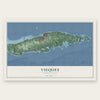 Vieques, Puerto Rico map print, the full design