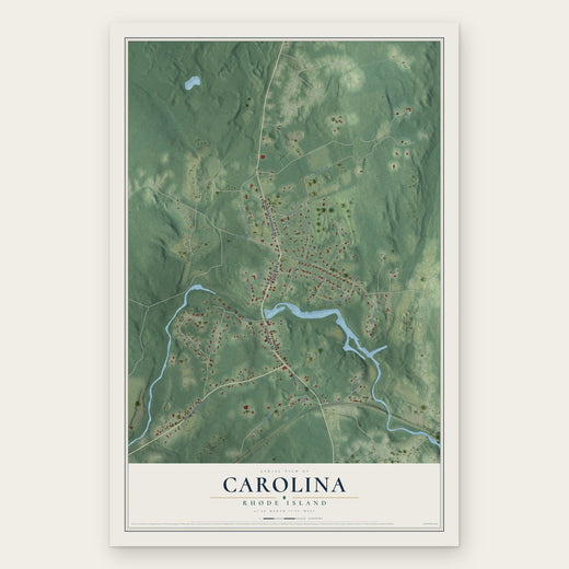 Carolina, Rhode Island map print, the full design