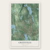 Greenville, Rhode Island map print, the full design