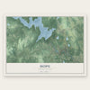 Hope, Rhode Island map print, the full design