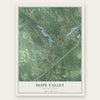 Hope Valley, Rhode Island map print, the full design