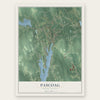 Pascoag, Rhode Island map print, the full design