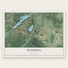 Wyoming, Rhode Island map print, the full design