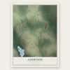 Ashwood, South Carolina map print, the full design
