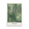 Map of Barnwell, South Carolina, 12 x 18 inch unframed archival matte print