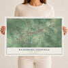 Map of Batesburg-Leesville, South Carolina, 12 x 18 inch unframed archival matte print