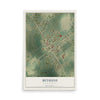 Map of Bethune, South Carolina, 12 x 18 inch unframed archival matte print