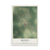 Map of Brunson, South Carolina, 12 x 18 inch unframed archival matte print