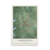 Map of Calhoun Falls, South Carolina, 12 x 18 inch unframed archival matte print