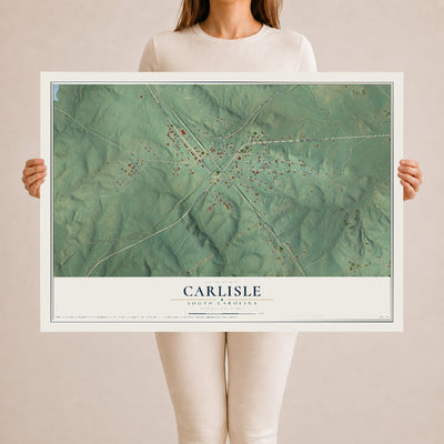 Map of Carlisle, South Carolina, 24 x 36 inch unframed archival matte print