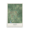 Map of Chapin, South Carolina, 12 x 18 inch unframed archival matte print