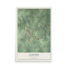 Map of Clinton, South Carolina, 12 x 18 inch unframed archival matte print