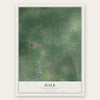 Dale, South Carolina map print, the full design